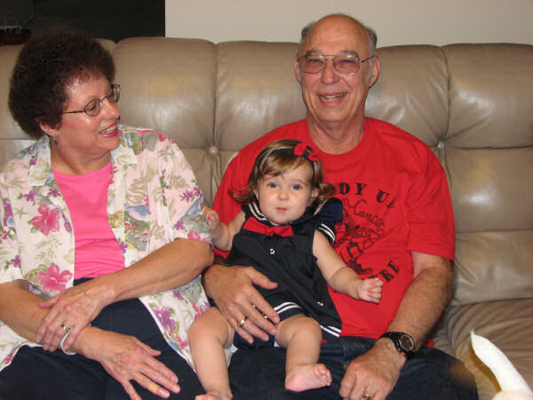 Jessica with her Nana and Grandpa