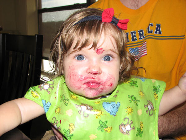 Jessica After Eating Blueberries