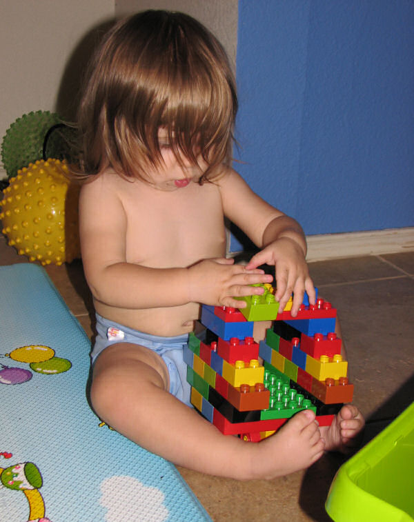 Jessica Playing with Legos