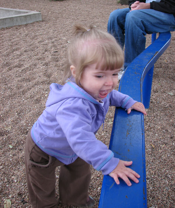 Using the Balance Beam at the Park, 11/14/10