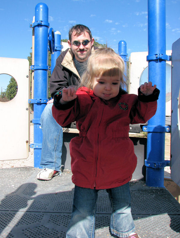 At the Playground with Daddy, 1/8/11