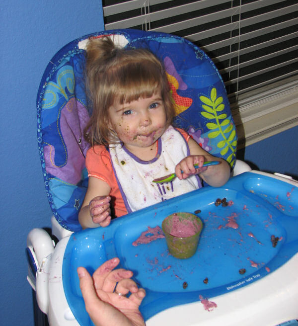 See My Mad Spoon Skills with the Berry Smoothie, 1/21/11