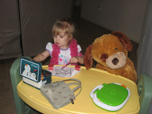 Coloring with Puppy, 3/11/11