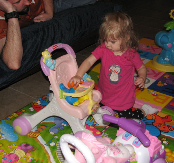 Filling Baby Carriage with Pots & Pans, 3/10/11