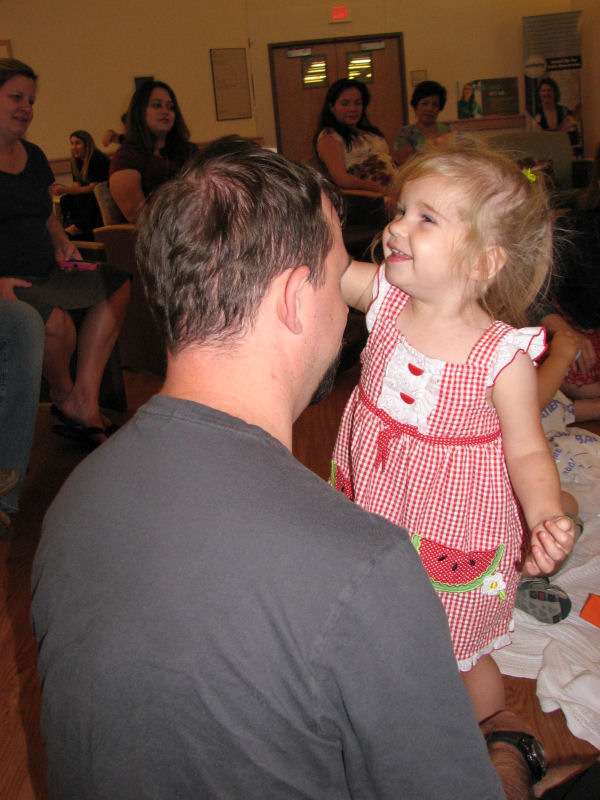 Jessica Brushing Daddy's Hair