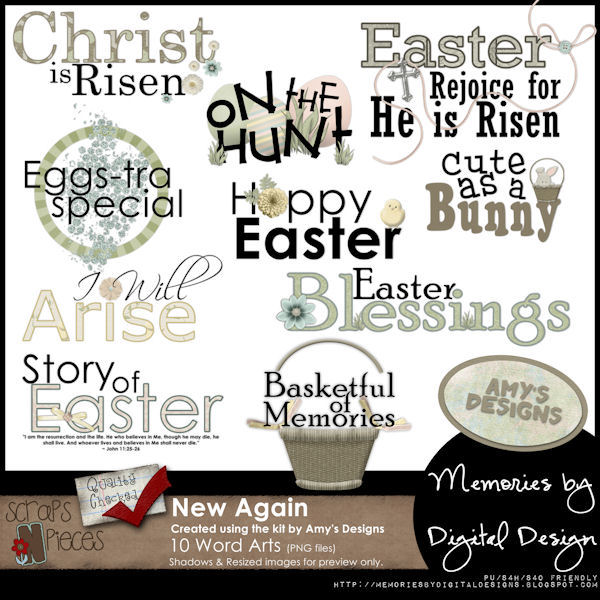 New Again Wordart Preview